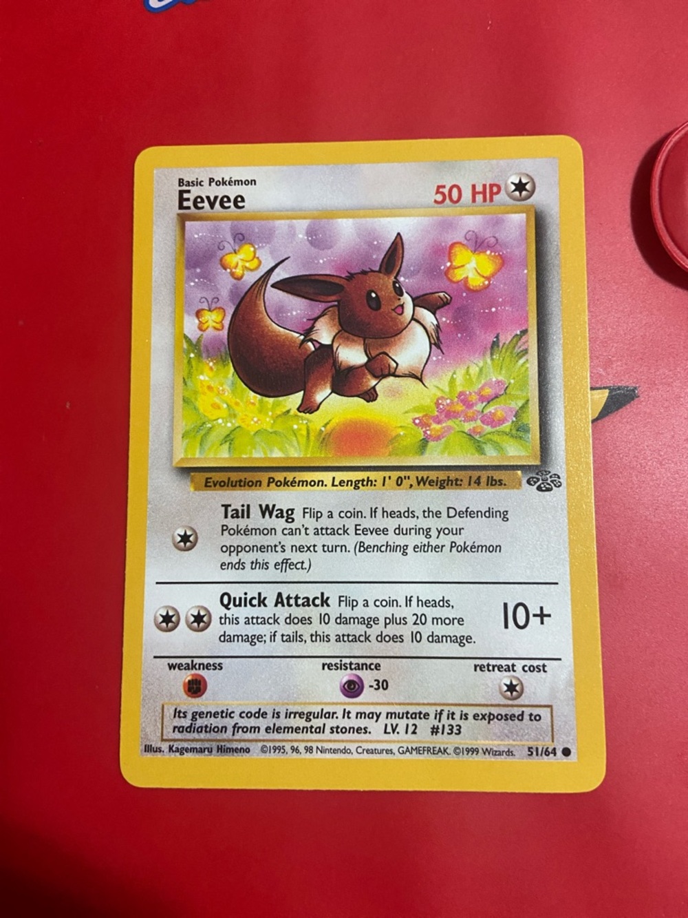 Eevee Unlimited #51/64 - Jungle Pokemon Trading Card